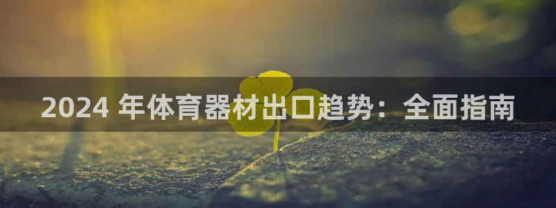 极悦平台安全吗可靠吗：2024 年体育器材出口趋势：